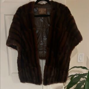 Luxurious Brown Fur Shawl